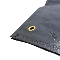 Tarpsplus CLOSEOUTS Black Super Heavy-Duty Tarp W/ D-rings 9' X 10'