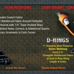 Tarpsplus CLOSEOUTS Black Super Heavy-Duty Tarp W/ D-rings 10' X 16'