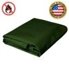 Mauritzon 18 Oz. Flame Retardant Vinyl Tarp - Green Flame Retardant Vinyl Tarps