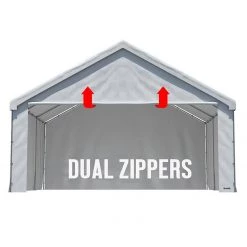 Tarpsplus Peak End Wall W/ Zipper 14' -Blowout Sale