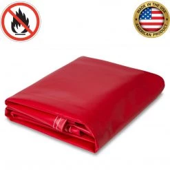 Mauritzon 18 Oz. Flame Retardant Vinyl Tarp - Red