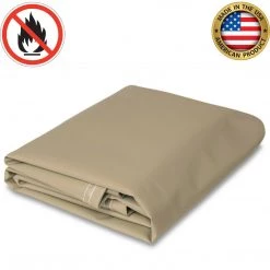 Mauritzon 18 Oz. Flame Retardant Vinyl Tarp - Tan