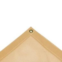 Mauritzon Vinyl Coated Mesh Tarps Vinyl Mesh Tarp - Tan