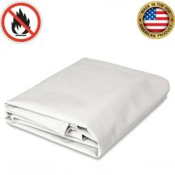 Mauritzon Flame Retardant Vinyl Tarps 18 Oz. Flame Retardant Vinyl Tarp - White