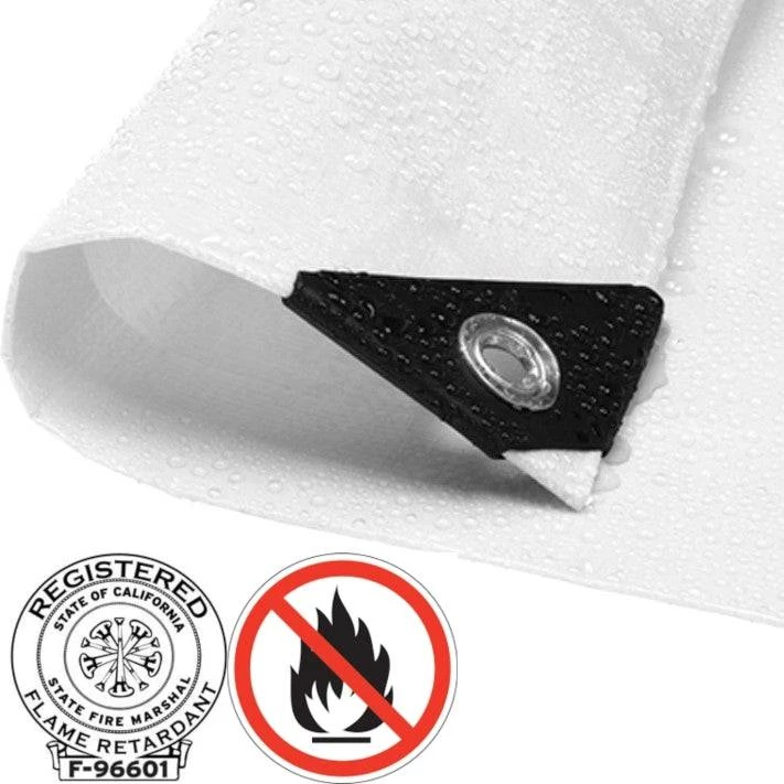 Tarpsplus White Fire Retardant Tarps 3 Tarpsplus White Fire Retardant Tarps